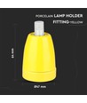 Gele E27 porseleinen fitting - Max 60W, Ø4,7 x 6,4 cm, IP20 binnen