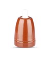 E27 porseleinen fitting, bruin - Max 60W, Ø4,7 x 6,4 cm, IP20 binnen