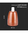 E27 porseleinen fitting, bruin - Max 60W, Ø4,7 x 6,4 cm, IP20 binnen