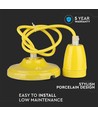 Porseleinen lamp E27 - geel