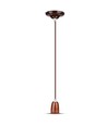 E27 porseleinen pendelophanging, bruin - Max 60W, Ø4,7cm, 68cm snoer, zonder lichtbron