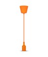 E27 pendelophanging in oranje siliconen, 60W - 100cm, IP20, zonder lichtbron