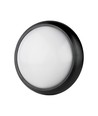 12W LED plafondlamp - IP54, Ø22cm, zwarte rand, 3000K, incl. lichtbron