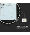 12W LED plafondlamp - IP54, Ø22cm, zwarte rand, 3000K, incl. lichtbron