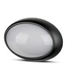 12W ovale LED plafond/wandlamp - IP54, zwart, 3000K, 24,2 x 16,5 cm