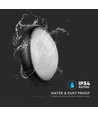 12W ovale LED plafond/wandlamp - IP54, zwart, 3000K, 24,2 x 16,5 cm