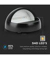 3W LED wandlamp voor trappen, rond - IP65, zwart, 3000K, 210lm, inbouwspot voor treden en gangen