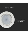 GU10 Ronde gips opbouwlamp - Wit, zonder lichtbron