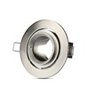 GU10 inbouwspot met zoom - Satijn nikkel, rond, kantelbaar, aluminium, gat: Ø9,3 cm, afm: Ø10,2 cm