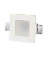 GU10 inbouwspot - Vierkant, wit, mat glas, 12x12 cm, IP20