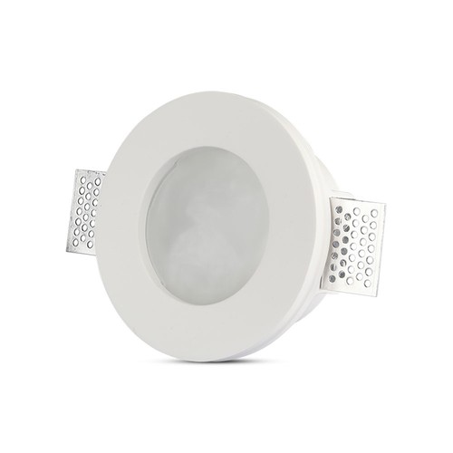 GU10 Gipslamp - Mat Glas, Rond