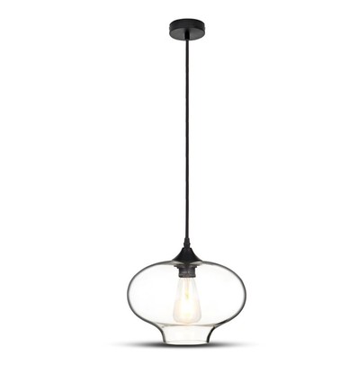 Ø28cm Artistic Globe pendellamp - E27 fitting, transparant glas, modern design