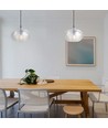Ø35cm Diamond Cut glazen pendellamp - Transparant, E27 fitting, max 60W, excl. lichtbron