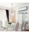 Ø35cm Diamond Cut glazen pendellamp - Transparant, E27 fitting, max 60W, excl. lichtbron