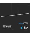 36W LED designer hanglamp in chroom - 182cm, 2700lm, 4000K, IP20