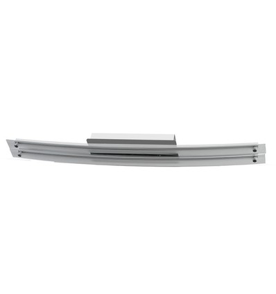 36W Designer Bend Glass Double plafond/wandlamp - Chroom, 2700lm, 4000K, RVS en glas, IP20, 98,5cm breedte