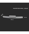 36W Designer Bend Glass Double plafond/wandlamp - Chroom, 2700lm, 4000K, RVS en glas, IP20, 98,5cm breedte