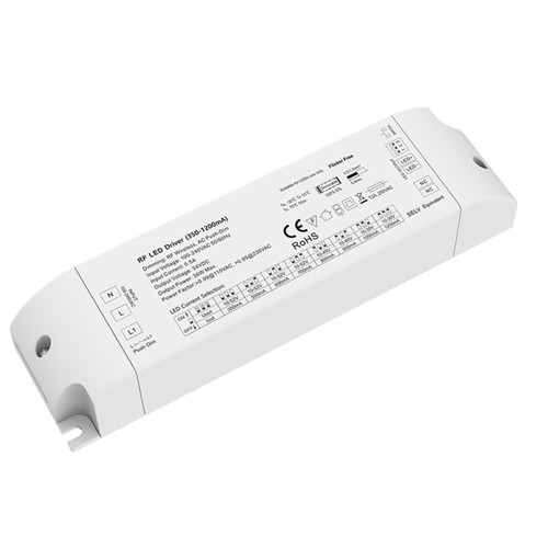 36W / 350mA-1200mA dimbare rWave driver voor LED paneel - 10-52V, Push dim, RF, flikkervrij