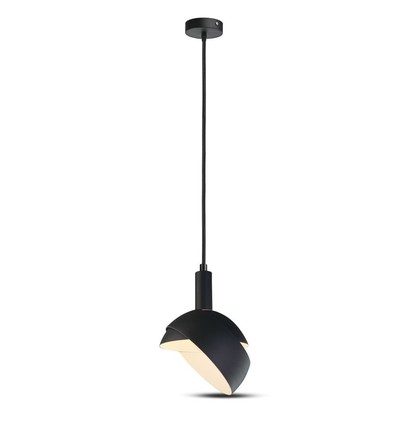 E14 pendelophanging met verstelbare kap - Zwart, Ø18cm, 1m snoer, max 60W, excl. lichtbron
