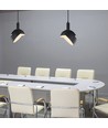E14 pendelophanging met verstelbare kap - Zwart, Ø18cm, 1m snoer, max 60W, excl. lichtbron