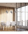 E14 pendelophanging met grijze aluminium kap - Ø18cm, 1 meter snoer, max 60W, zonder lichtbron