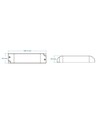 36W / 350mA-1200mA dimbare rWave driver voor LED paneel - 10-52V, Push dim, RF, flikkervrij