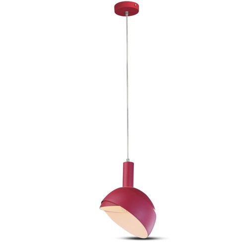 E14 pendelophanging met roze aluminium kap - Max 60W, kunststof en aluminium, 5 jaar garantie