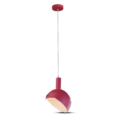 E14 pendelophanging met roze aluminium kap - Max 60W, kunststof en aluminium, 5 jaar garantie