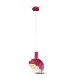 E14 pendelophanging met roze aluminium kap - Max 60W, kunststof en aluminium, 5 jaar garantie