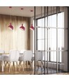 E14 pendelophanging met roze aluminium kap - Max 60W, kunststof en aluminium, 5 jaar garantie