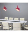 E14 pendelophanging met roze aluminium kap - Max 60W, kunststof en aluminium, 5 jaar garantie