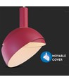 E14 pendelophanging met roze aluminium kap - Max 60W, kunststof en aluminium, 5 jaar garantie