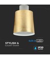7W LED pendellamp - Goud acryl kap, Ø12cm, incl. lichtbron