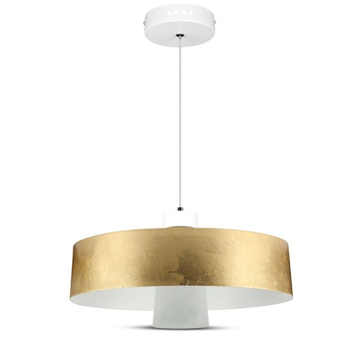 7W LED pendel, Ø34cm - Goud, acryl kap, 4000K, incl. lichtbron