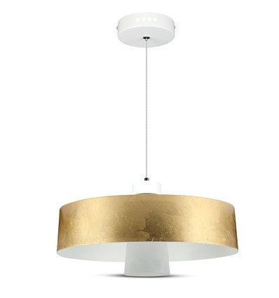 7W LED pendel, Ø34cm - Goud, acryl kap, 4000K, incl. lichtbron