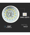 7W pendel in acryl, goud - Ø12cm, 400lm, incl. lichtbron