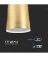 7W pendel in acryl, goud - Ø12cm, 400lm, incl. lichtbron