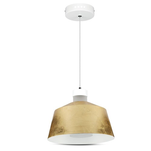 7W LED pendel met gouden acryl kap - 3000K, IP20, incl. lichtbron