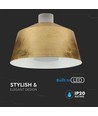7W LED pendel met gouden acryl kap - 3000K, IP20, incl. lichtbron