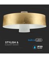 7W LED pendel, gouden acryl kap - Ø34cm, 3000K, 400lm, IP20