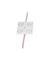1,44W LED module, 12V - IP68 waterdicht, 135lm, 160 graden, 37x37mm, rode lichtkleur