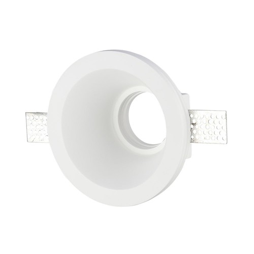 GU10 gips inbouwspot, rond - Wit, gat: Ø13,2 cm, afm: Ø13,2 x 7,4 cm, zonder lichtbron