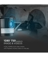18W LED breedstraler met WiFi camera en sensor - 6000K, IP44, wit, buiten, beveiligingscamera