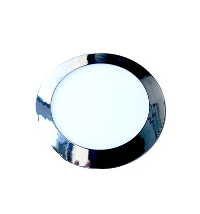 24W Ø30cm LED inbouwpanel - Chroom, 2000lm, Gat: Ø28,5 cm, Afm: Ø30 cm, incl. driver