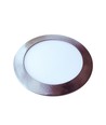 24W Ø30cm LED inbouwpanel - Satijn nikkel, 3000K, Gat: Ø28cm, Afm: Ø30cm