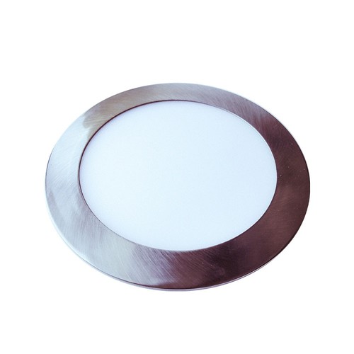 24W Ø30cm LED inbouwpanel - Satijn nikkel, 2000lm, Gat: Ø28,5 cm, Afm: Ø30 cm