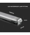 120cm 36W waterdicht compleet LED-armatuur - IP65, incl. 2x 18W 6400K LED-buizen