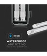150cm 44W T8 waterdicht compleet LED armatuur - IP65, 6400K, 2x22W, koud wit