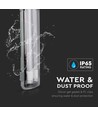 150cm 44W T8 waterdicht compleet LED armatuur - IP65, 6400K, 2x22W, koud wit