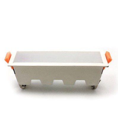 10W LED lineair inbouwpaneel - 750lm, 138x32mm, witte rand, warm wit, IP20